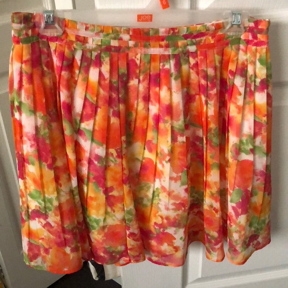 Watercolour Pleated Skirt